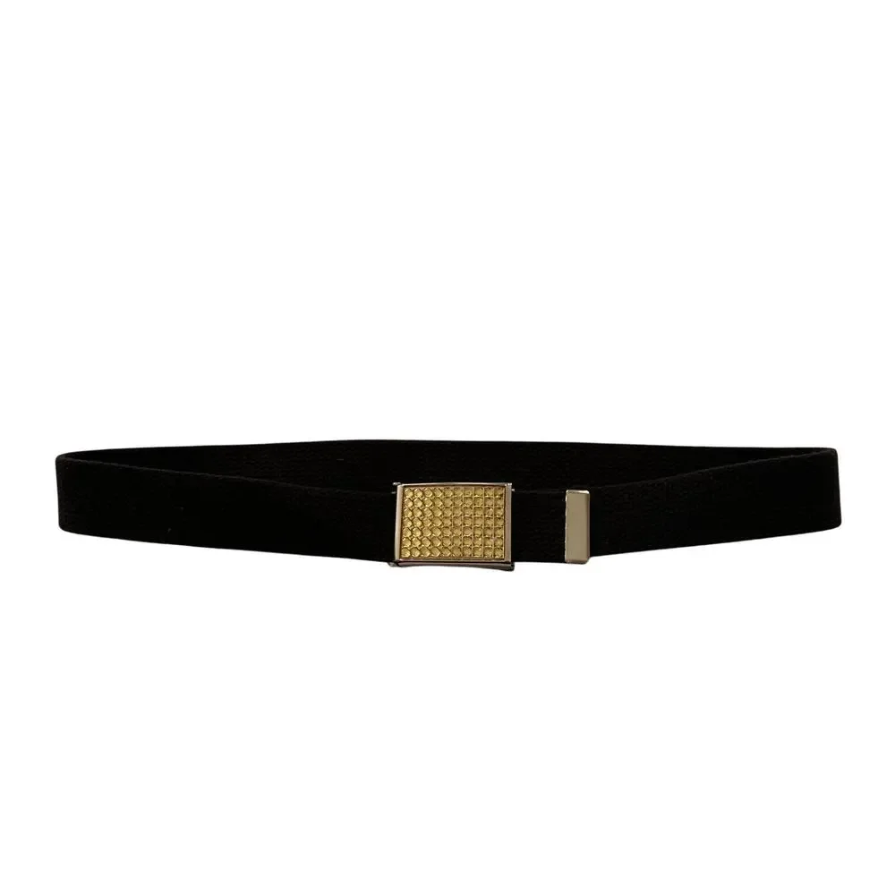 Unisex Kids Belt Yellow Sparkle Rhinestone Cloth Strap Size 28-30 Size 10-12